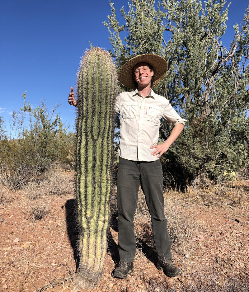 Selfie with saguaro cactus